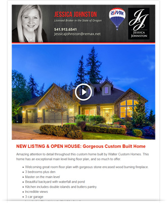 New Home Listing and Open House Announcement