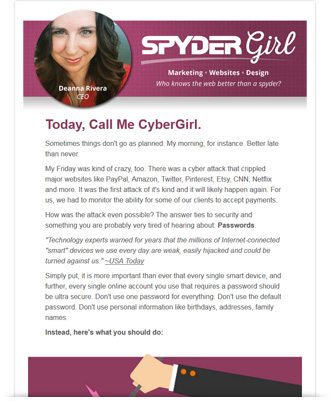 SpyderGirl on Cyber Security