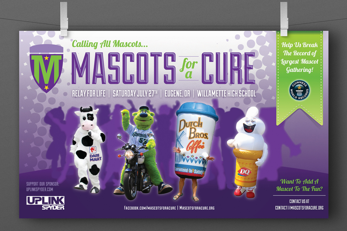 mascots for a cure inaugural event poster