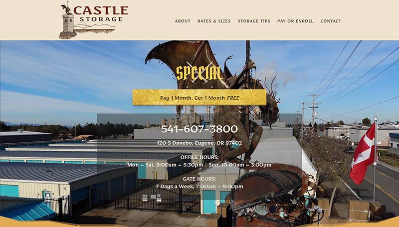 castle storage website