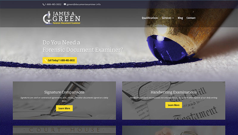 Forensic Document Examiner – James A. Green